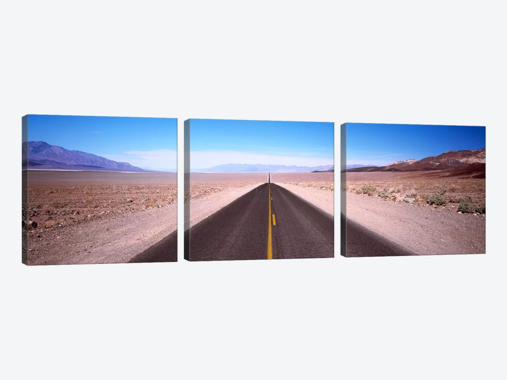 Arid Valley Landscape Along California State Route 190, Death Valley National Park by Panoramic Images 3-piece Canvas Wall Art