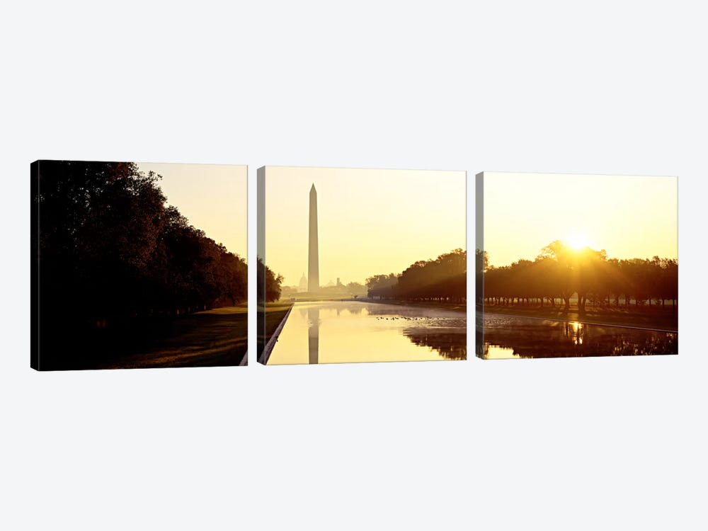 Washington MonumentWashington DC, District of Columbia, USA by Panoramic Images 3-piece Canvas Art Print