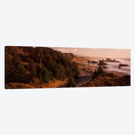 Coastal Landscape Along U.S. Route 101, Oregon, USA Canvas Print #PIM7515} by Panoramic Images Canvas Wall Art