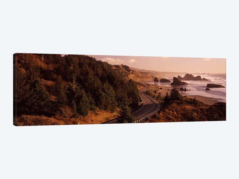 Coastal Landscape Along U.S. Route 101, Oregon, USA by Panoramic Images 1-piece Canvas Artwork