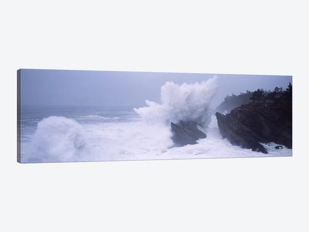 Crashing Waves Along The Coast, Shore Acres State Park, Coos County, Oregon, USA by Panoramic Images 1-piece Art Print