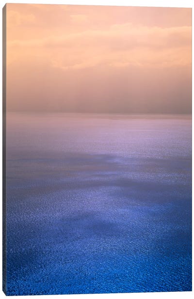 Rippled Chromatic Cloud Reflections, Lake Geneva, Switzerland Canvas Art Print - Switzerland Art