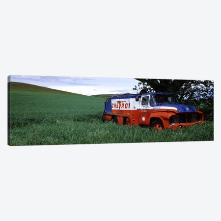 Antique gas truck on a landscape, Palouse, Whitman County, Washington State, USA Canvas Print #PIM7532} by Panoramic Images Canvas Print