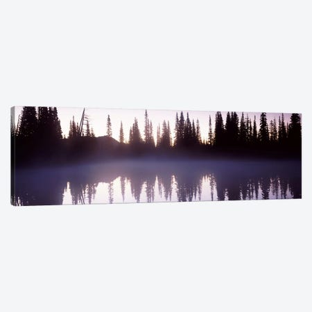 Reflection of trees in a lake, Mt Rainier, Pierce County, Washington State, USA Canvas Print #PIM7538} by Panoramic Images Art Print