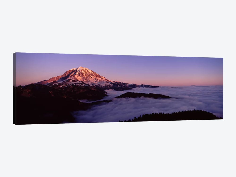 Sea of clouds with mountains in the background, Mt Rainier, Pierce County, Washington State, USA by Panoramic Images 1-piece Canvas Artwork