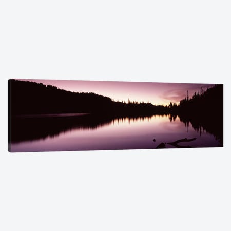 Reflection of trees in a lake, Mt Rainier, Pierce County, Washington State, USA #2 Canvas Print #PIM7541} by Panoramic Images Canvas Artwork