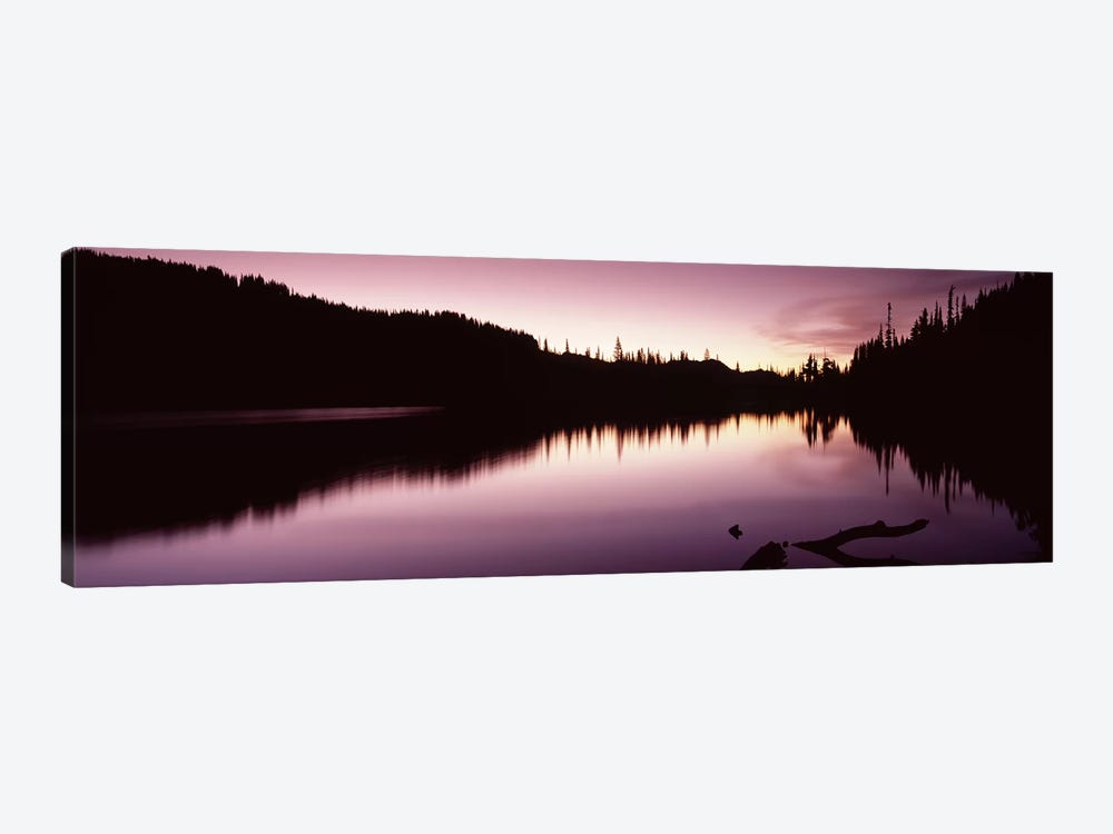Reflection of trees in a lake, Mt Rainier, Pierce County, Washington State, USA #2 by Panoramic Images 1-piece Art Print