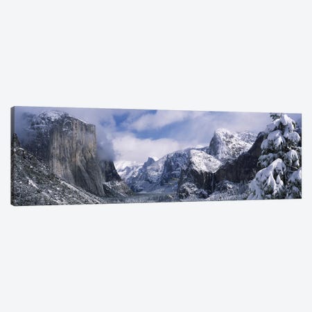 Cloudy Winter Landscape, Yosemite Valley, Yosemite National Park, California, USA Canvas Print #PIM7553} by Panoramic Images Art Print
