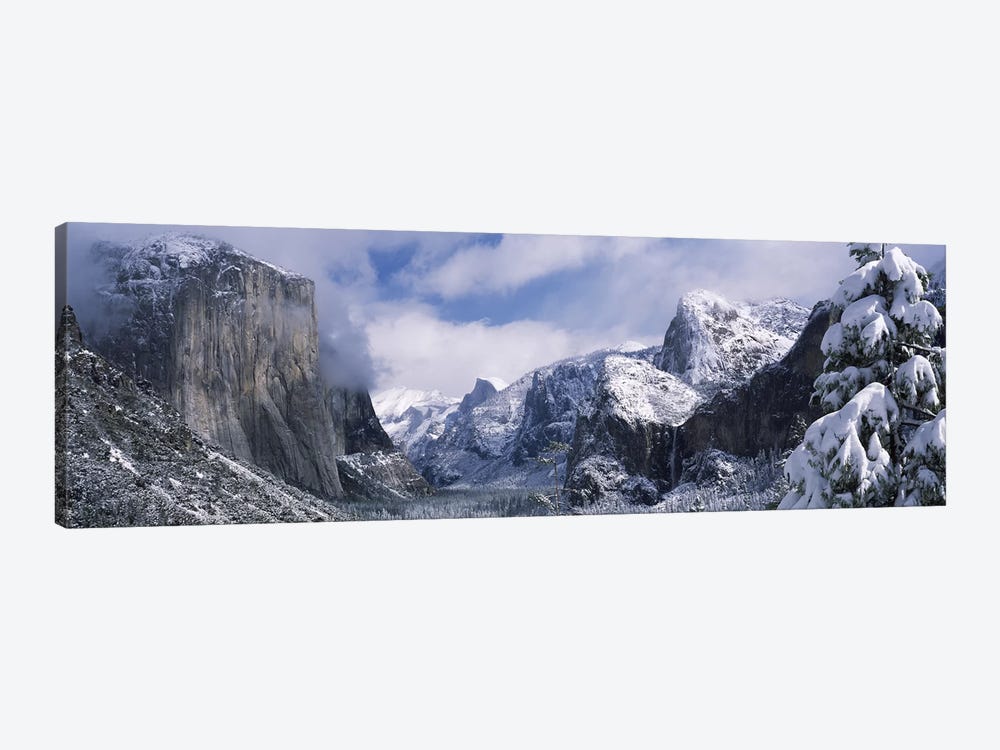 Cloudy Winter Landscape, Yosemite Valley, Yosemite National Park, California, USA by Panoramic Images 1-piece Canvas Artwork