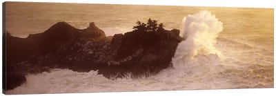 Crashing Waves At High Tide, McWay Cove, Julia Pfeiffer Burns State Park, Monterey County, California, USA Canvas Art Print - Monterey