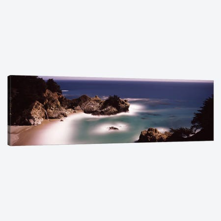 High-Angle View Of McWay Cove & McWay Falls, Julia Pfeiffer Burns State Park, Monterey County, California, USA Canvas Print #PIM7572} by Panoramic Images Art Print