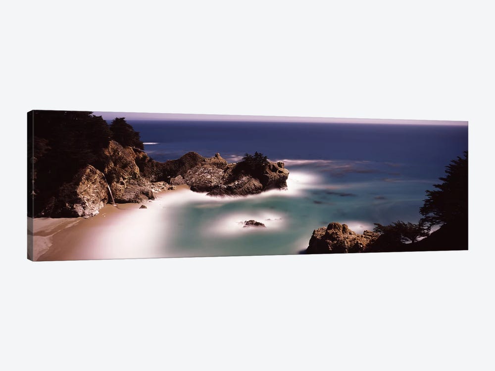 High-Angle View Of McWay Cove & McWay Falls, Julia Pfeiffer Burns State Park, Monterey County, California, USA by Panoramic Images 1-piece Canvas Print