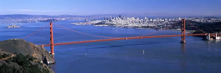 High angle view of a suspension bridge, Golden Gate Bridge, San Francisco, California, USA #4