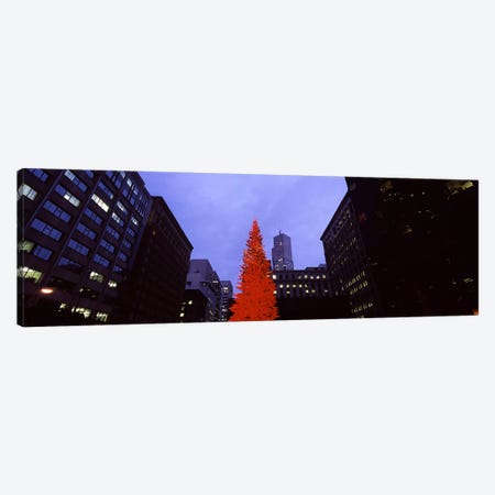 Low angle view of a Christmas tree, San Francisco, California, USA Canvas Print #PIM7589} by Panoramic Images Canvas Artwork