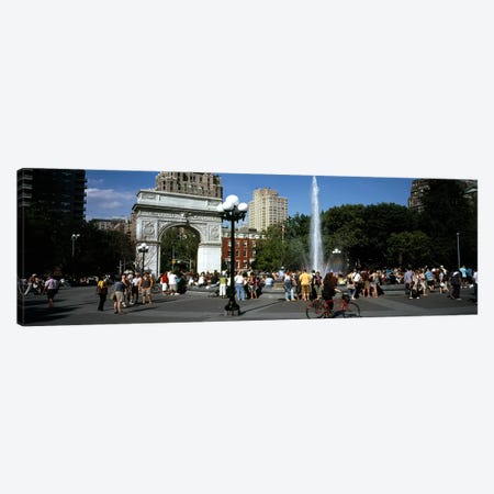 Tourists at a park, Washington Square Arch, Washington Square Park, Manhattan, New York City, New York State, USA Canvas Print #PIM7638} by Panoramic Images Canvas Art