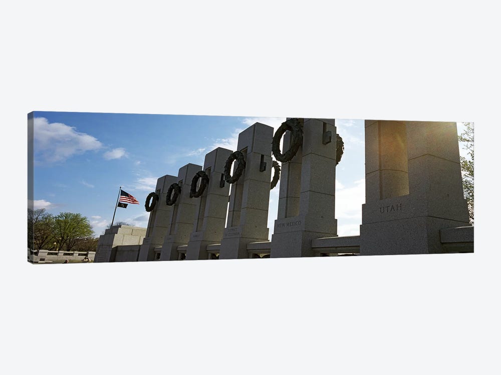 Colonnade in a war memorial, National World War II Memorial, Washington DC, USA by Panoramic Images 1-piece Art Print