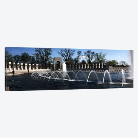 Fountains at a war memorial, National World War II Memorial, Washington DC, USA Canvas Print #PIM7655} by Panoramic Images Canvas Print