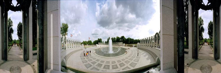 360 degree view of a war memorial, National World War II Memorial, Washington DC, USA