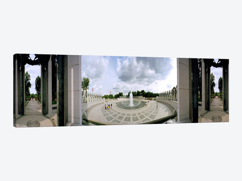 360 degree view of a war memorial, National World War II Memorial, Washington DC, USA by Panoramic Images 1-piece Canvas Artwork