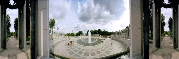 Washington, D.C.: 360 degree view of a war memorial, National World War II Memorial, Washington DC, USA by Panoramic Images