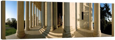 Columns of a memorial, Jefferson Memorial, Washington DC, USA Canvas Art Print - Column Art