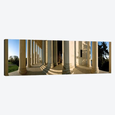 Columns of a memorial, Jefferson Memorial, Washington DC, USA Canvas Print #PIM7660} by Panoramic Images Art Print