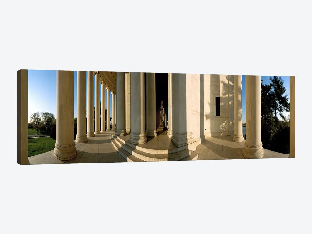 Columns of a memorial, Jefferson Memorial, Washington DC, USA by Panoramic Images 1-piece Canvas Wall Art