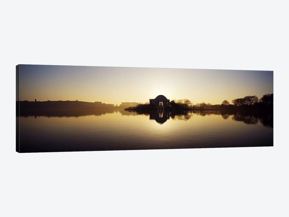 Memorial at the waterfront, Jefferson Memorial, Tidal Basin, Potomac River, Washington DC, USA by Panoramic Images 1-piece Canvas Print