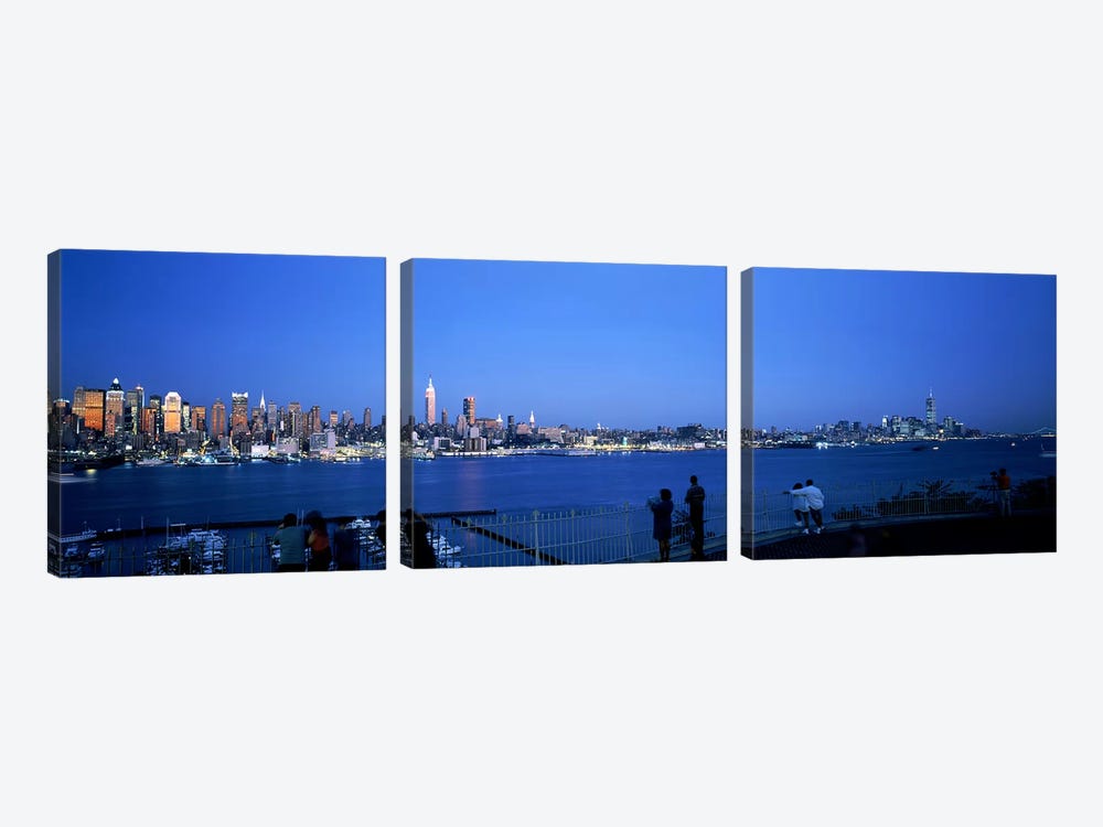 City viewed from Hamilton Park, New York City, New York State, USA #2 by Panoramic Images 3-piece Canvas Print