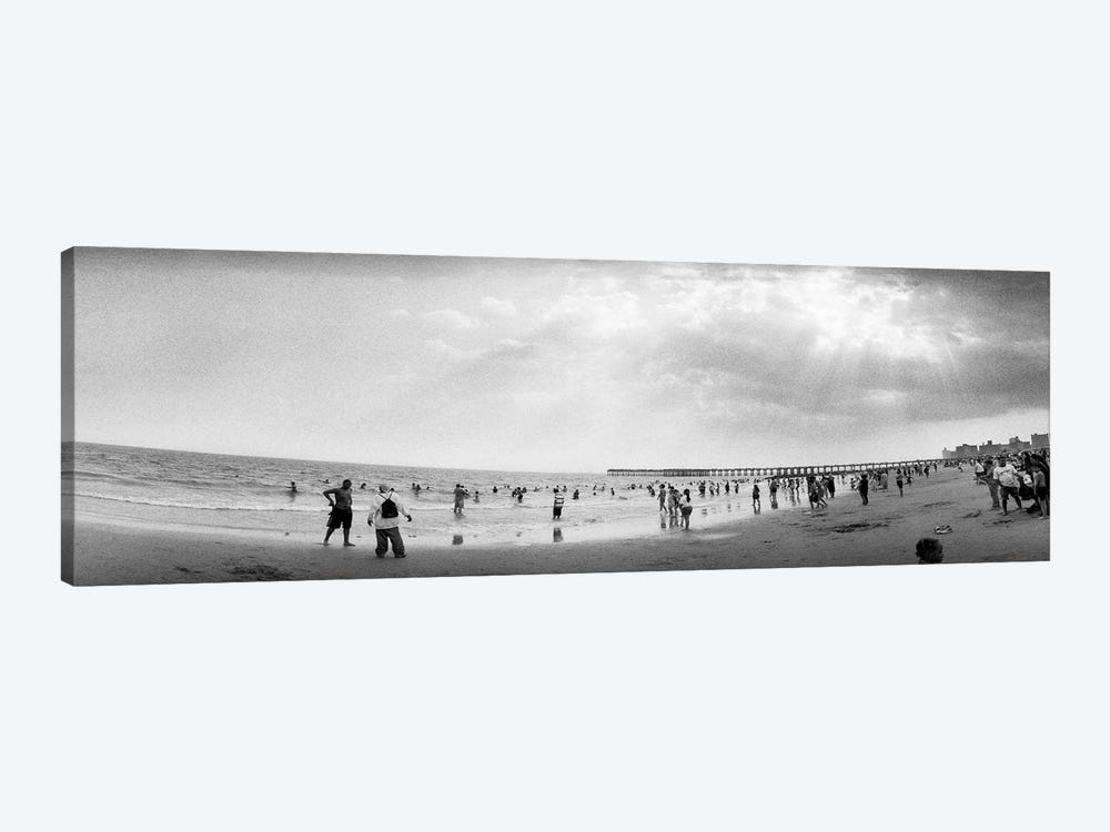 Tourists on the beach, Coney Island, Brooklyn, New York City, New York State, USA by Panoramic Images 1-piece Art Print