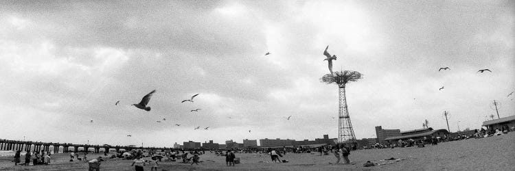 Tourists on the beach, Coney Island, Brooklyn, New York City, New York State, USA #2 by Panoramic Images wall art