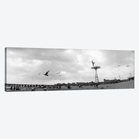 Tourists on the beach, Coney Island, Brooklyn, New York City, New York State, USA #2 Canvas Print #PIM7670} by Panoramic Images Canvas Art