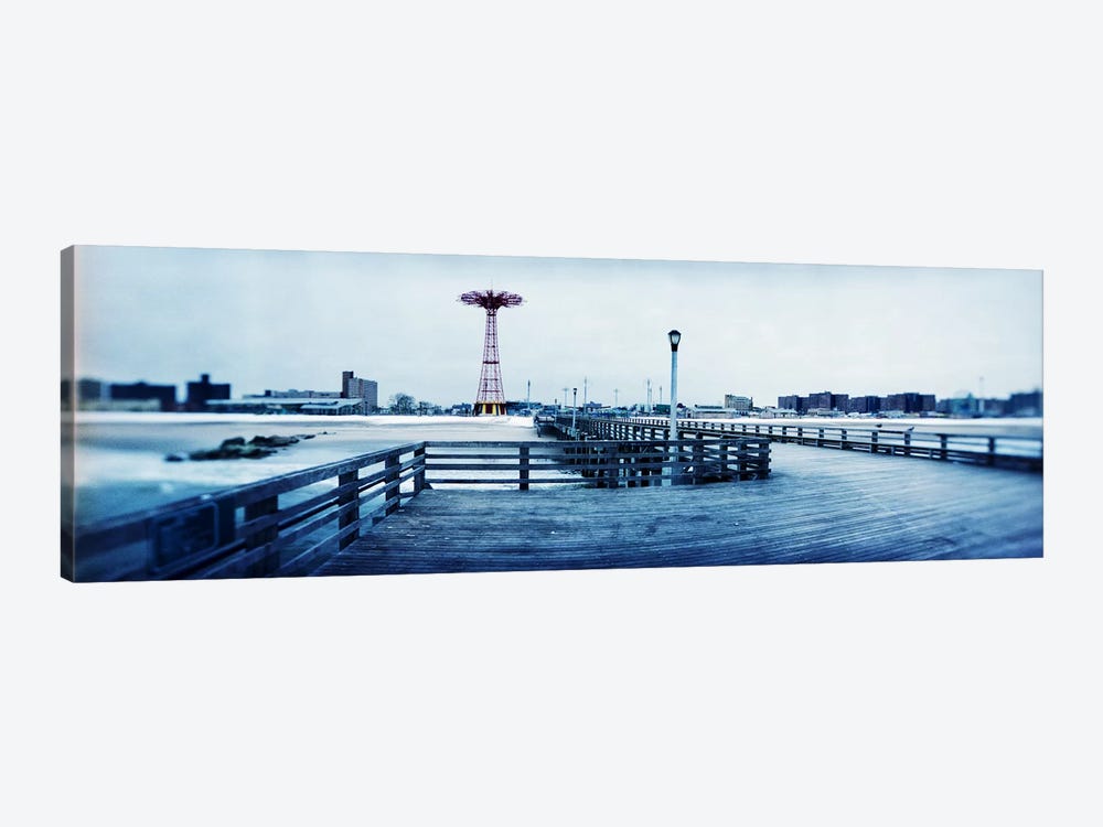 City in winter, Coney Island, Brooklyn, New York City, New York State, USA by Panoramic Images 1-piece Canvas Artwork