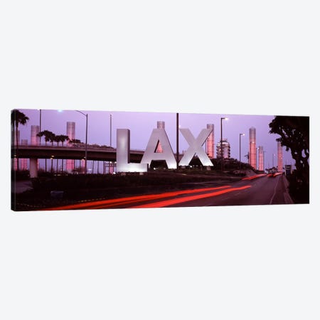 Airport at dusk, Los Angeles International Airport, Los Angeles, Los Angeles County, California, USA Canvas Print #PIM7679} by Panoramic Images Canvas Artwork