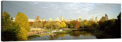 Park with buildings in the background, Central Park, Manhattan, New York City, New York State, USA Canvas Art Print - Autumn Art