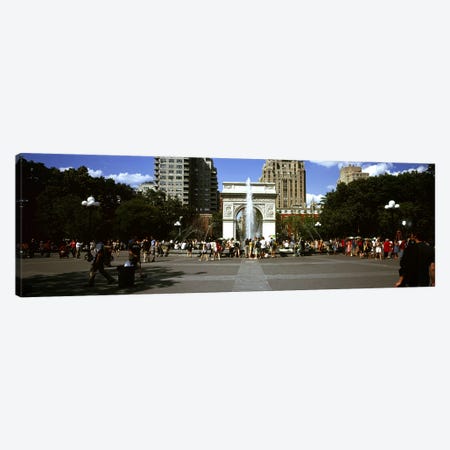Tourists at a park, Washington Square Arch, Washington Square Park, Manhattan, New York City, New York State, USA #2 Canvas Print #PIM7714} by Panoramic Images Canvas Artwork