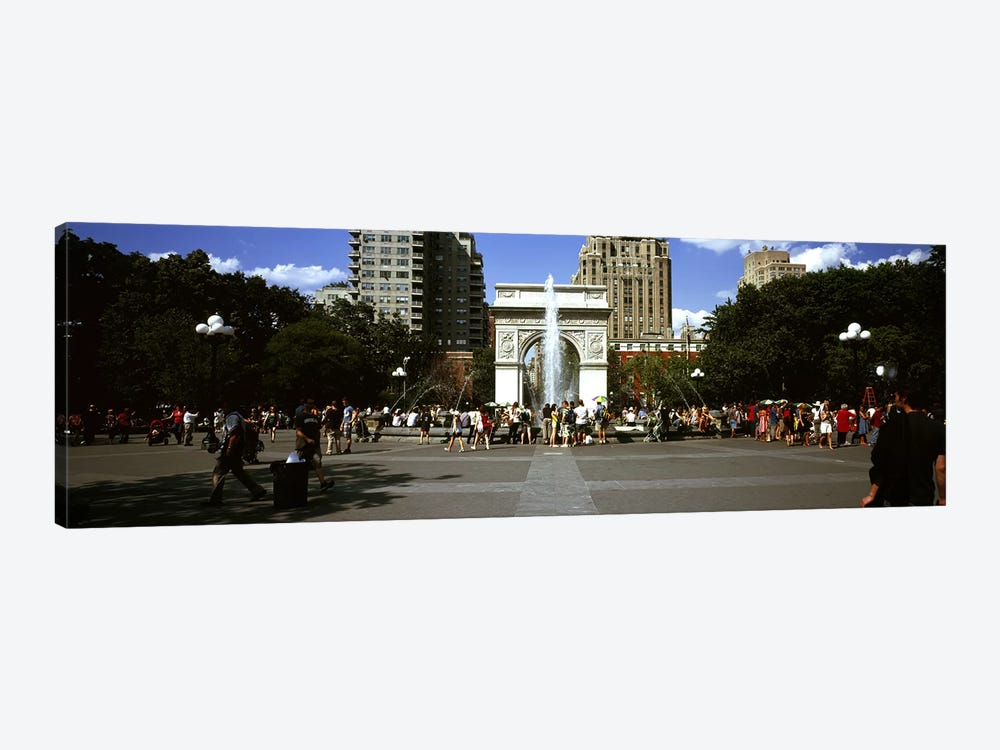 Tourists at a park, Washington Square Arch, Washington Square Park, Manhattan, New York City, New York State, USA #2 by Panoramic Images 1-piece Canvas Artwork