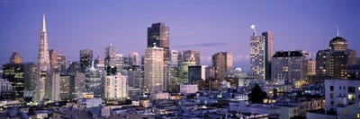 High angle view of a city, San Francisco, California, USA #3 by Panoramic Images framed canvas print