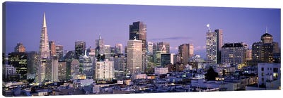 High angle view of a city, San Francisco, California, USA #3 Canvas Art Print - San Francisco Skylines