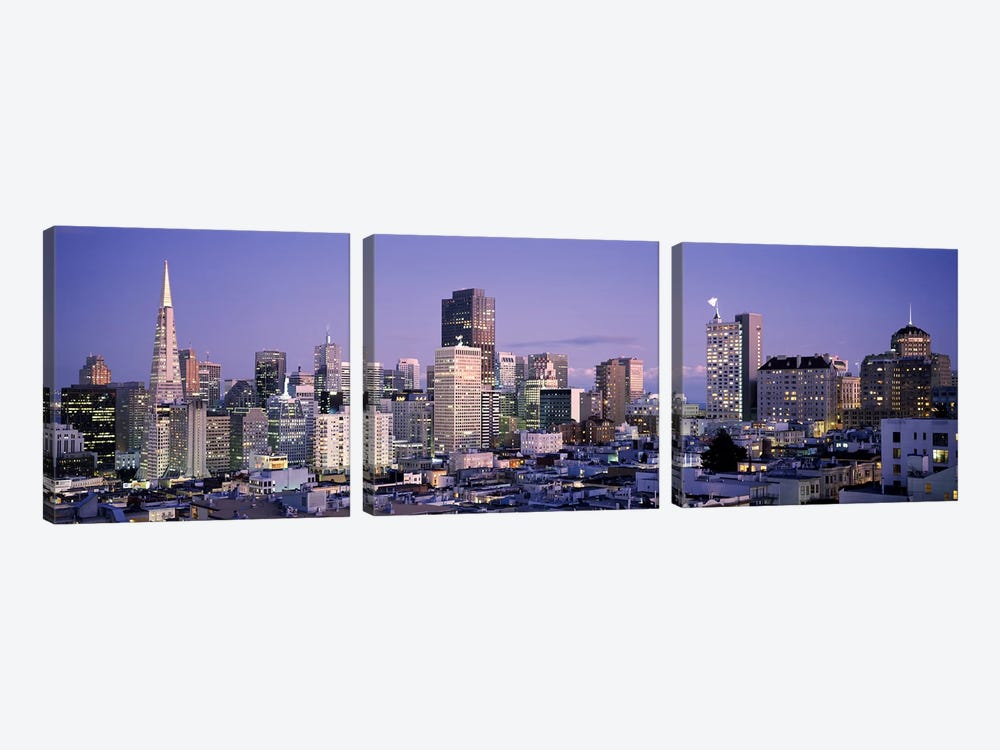 High angle view of a city, San Francisco, California, USA #3 by Panoramic Images 3-piece Art Print