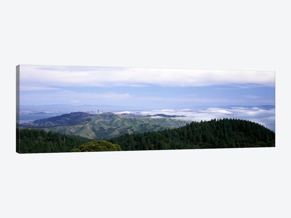 View of San Francisco from Mt Tamalpais, Marin County, California, USA by Panoramic Images 1-piece Canvas Artwork