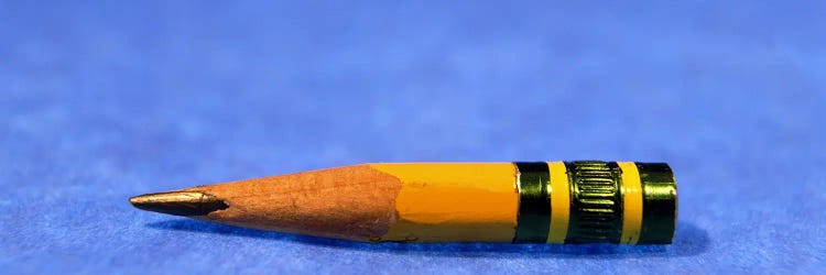 Close-up of a pencil nub