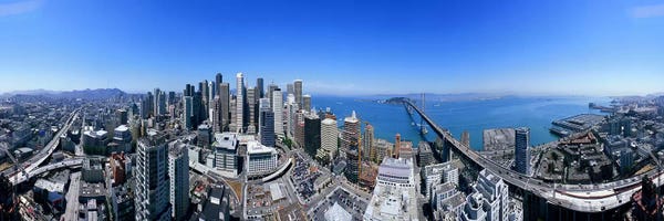 San Francisco Skylines: 360 degree view of a city, Rincon Hill, San Francisco, California, USA by Panoramic Images