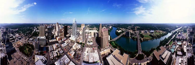 360 degree view of a city, Austin, Travis county, Texas, USA