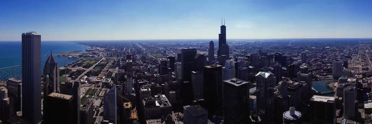 Aerial view of a city, Chicago River, Chicago, Cook County, Illinois, USA