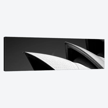 Low angle view of opera house sails, Sydney Opera House, Sydney Harbor, Sydney, New South Wales, Australia (black & white) Canvas Print #PIM7749bw} by Panoramic Images Canvas Artwork