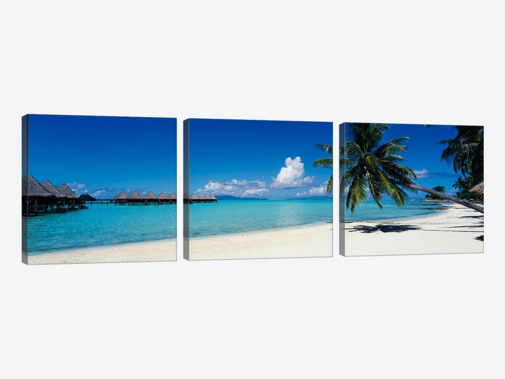 Tropical Landscape, Society Islands, French Polynesia by Panoramic Images 3-piece Art Print