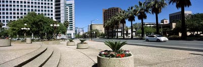 Office buildings in a cityDowntown San Jose, San Jose, Santa Clara County, California, USA by Panoramic Images canvas print