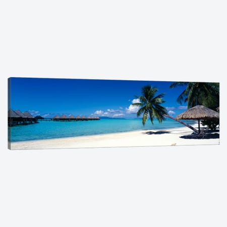 Tropical Beach, Bora Bora, Leeward Islands, Society Islands, French Polynesia Canvas Print #PIM776} by Panoramic Images Art Print