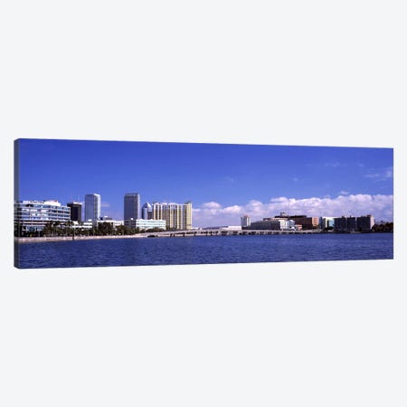 City at the waterfront, Hillsborough Bay, Tampa, Hillsborough County, Florida, USA Canvas Print #PIM7777} by Panoramic Images Canvas Art